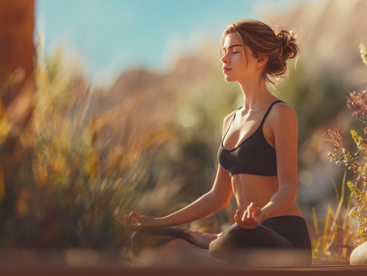 Літня людина в медитації